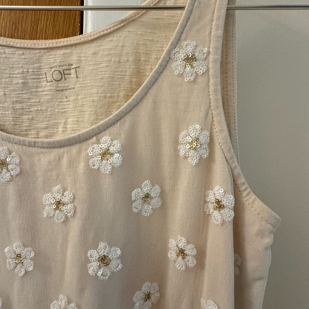Loft Floral Embroidered Tank Top - Picture 5 of 5